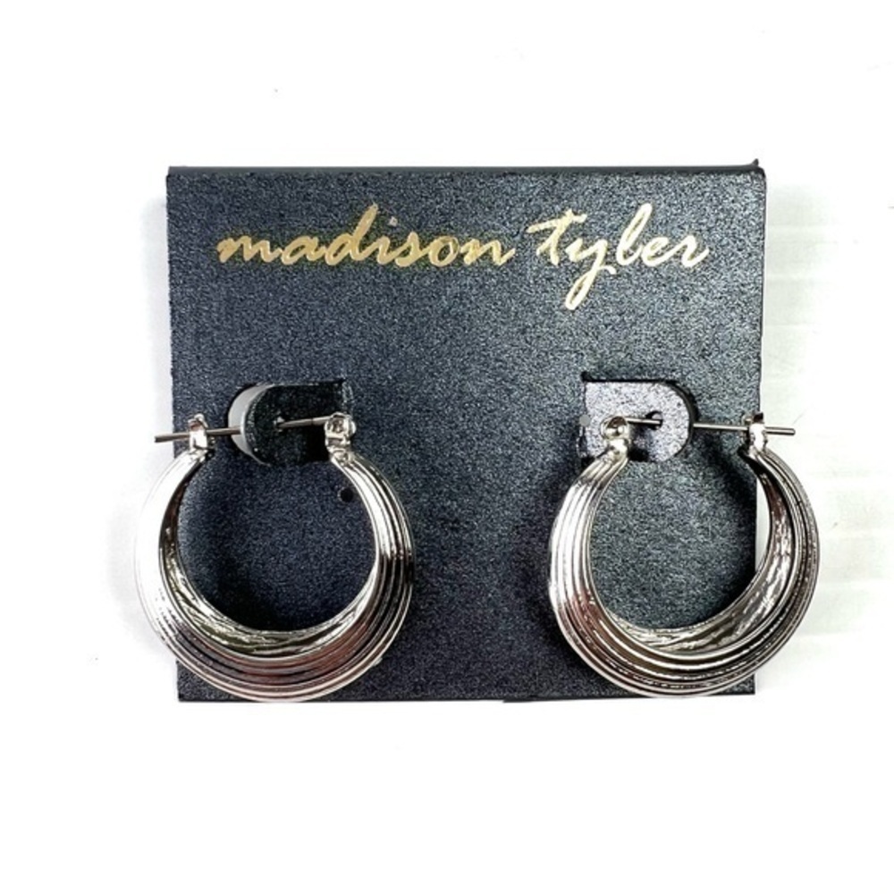 Madison Tyler Silver Hoop Earrings